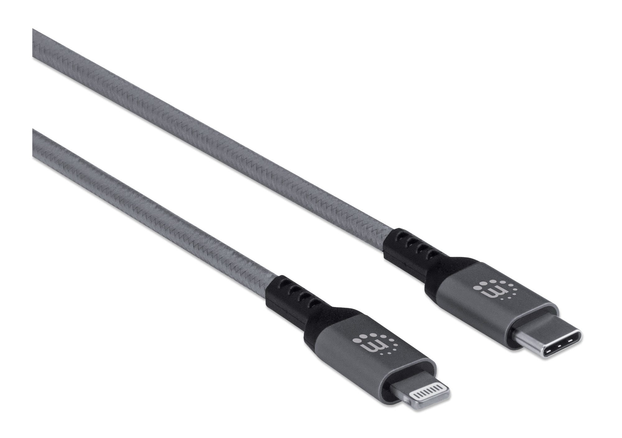 Cable Lightning A Usb-C 1.0 M Manhattan 394208 Macho Gris 1M