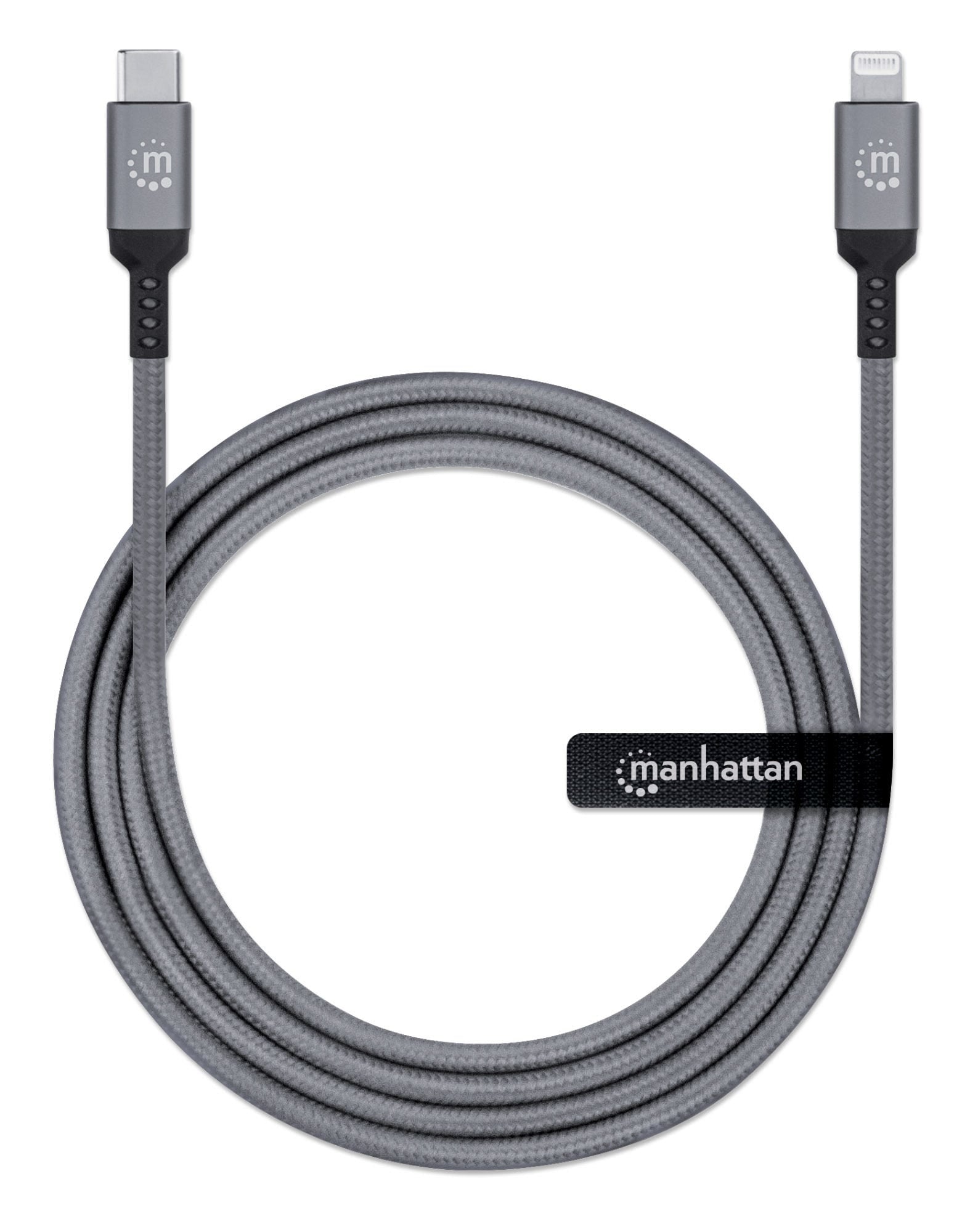 Cable Lightning A Usb-C 1.0 M Manhattan 394208 Macho Gris 1M