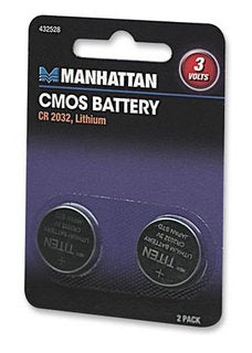 Batería Manhattan 432528 Cmos Cr2032 Paquete Con Dos Litioproporciona Una Potencia De V.