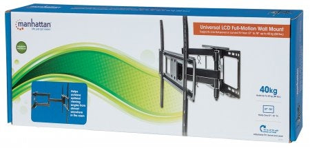 Soporte Universal De Pared Para Tv Manhattan Con Movimiento Completo 461351 Básico Soporta Una Pantalla Plana O Curva 37 A 70" Hasta 40 Kg