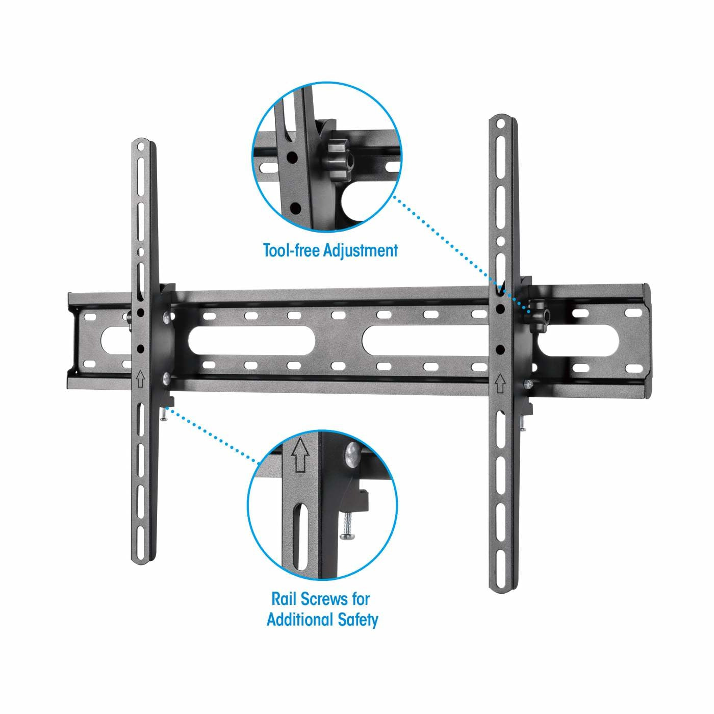 Soporte Inclinable De Pared Para Television Manhattan 462280 Tv Sostiene Una Pantalla 37 Pulgadas A 70 Hasta 45 Kg.