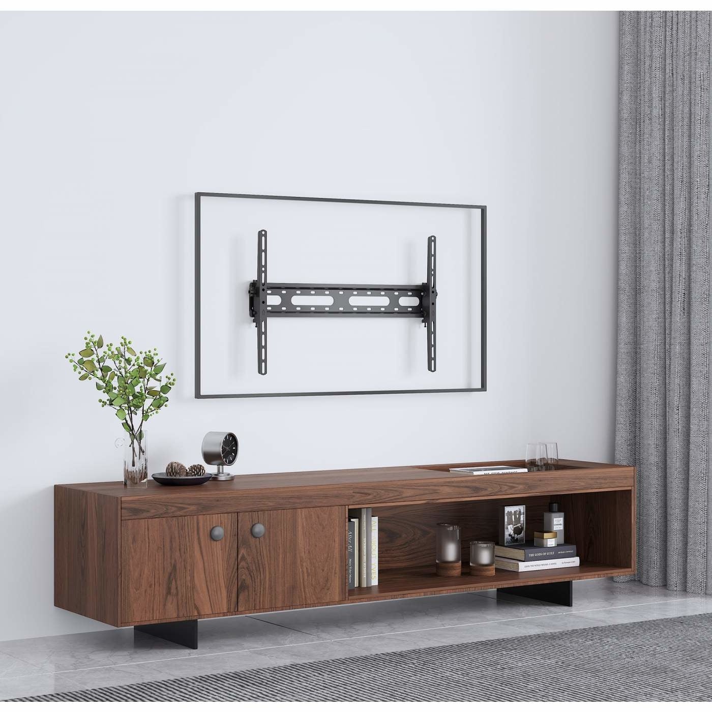 Soporte Inclinable De Pared Para Television Manhattan 462280 Tv Sostiene Una Pantalla 37 Pulgadas A 70 Hasta 45 Kg.