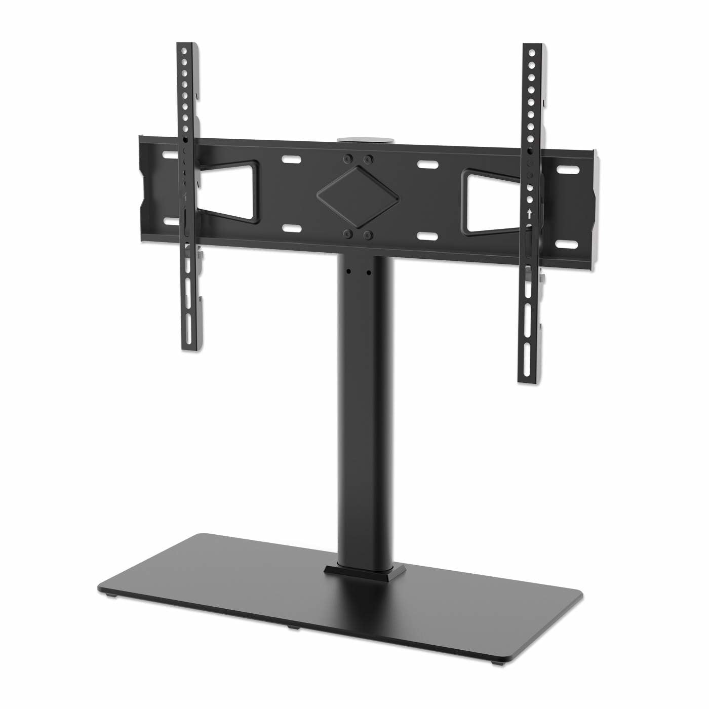 Soporte De Montaje De Tv, Con Altura Ajustable,  32 A 65 De Hasta 45 Kg, Base De Vidrio Templado, Negro