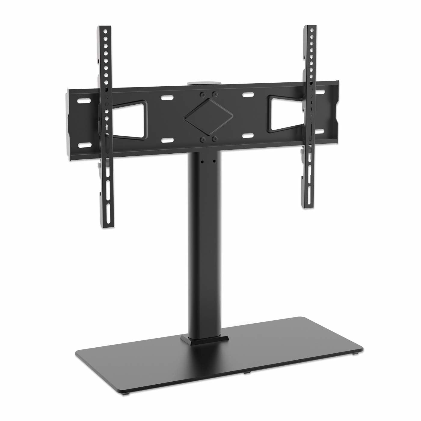 Soporte De Montaje De Tv, Con Altura Ajustable,  32 A 65 De Hasta 45 Kg, Base De Vidrio Templado, Negro