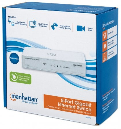 Switch Gb Manhattan  5 Puertos Desktop Blanco 560696