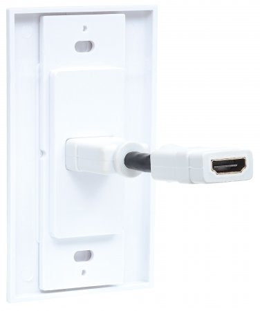 Tapa Jack Hdmi Manhattan 771719 Placa De Pared Un Puerto Compatible Con Cajas Montaje Distribución Sencilla Ranuras Y Montadas En Pared.