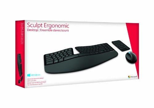 Kit De Teclado Y Mouse Microsoft Sculpt Ergonomic Keyboard Usb Estándar Negro