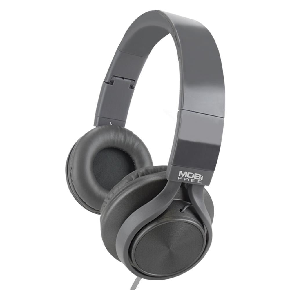 Audífonos Mobifree Mb-02012 Diadema Gris Alámbrico