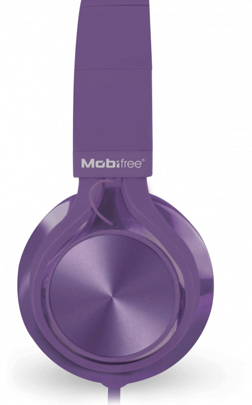 Audífonos Mobifree Mb-02014 Diadema Morado Alámbrico