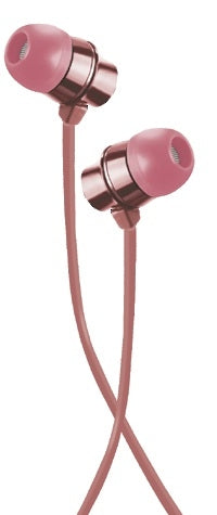 Audífonos In Ear Mobifree Metalic Rosa Alámbrico 1.2