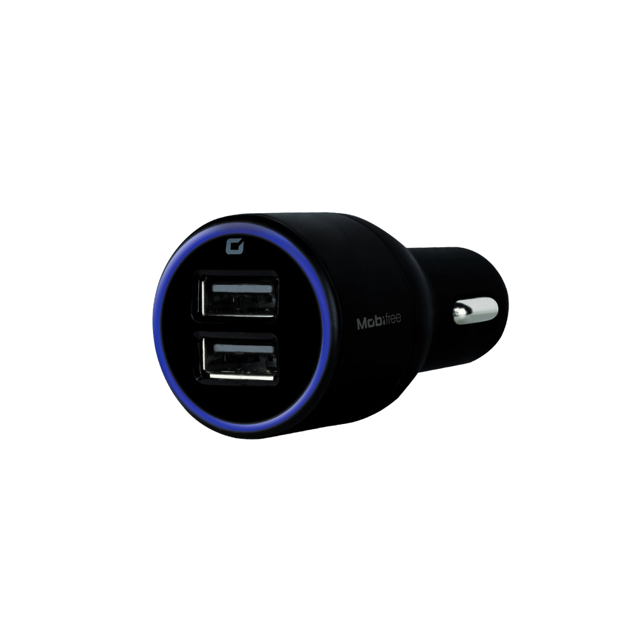 Cargador Mobifree De Coche 2 Puertos Usb Negro Auto Corriente Alterna