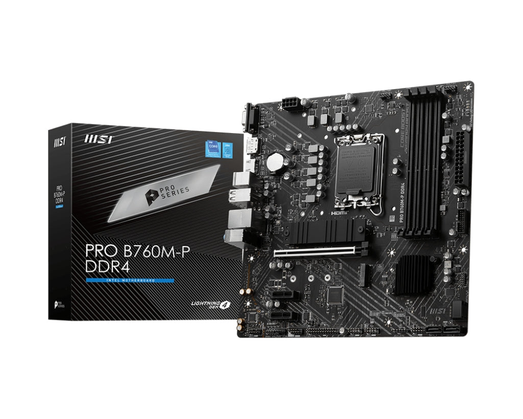 Motherboards Msi B760M-P Pro Ddr4 Formato Matx Socket Lga1700 (12Va Y 13Va Generación)