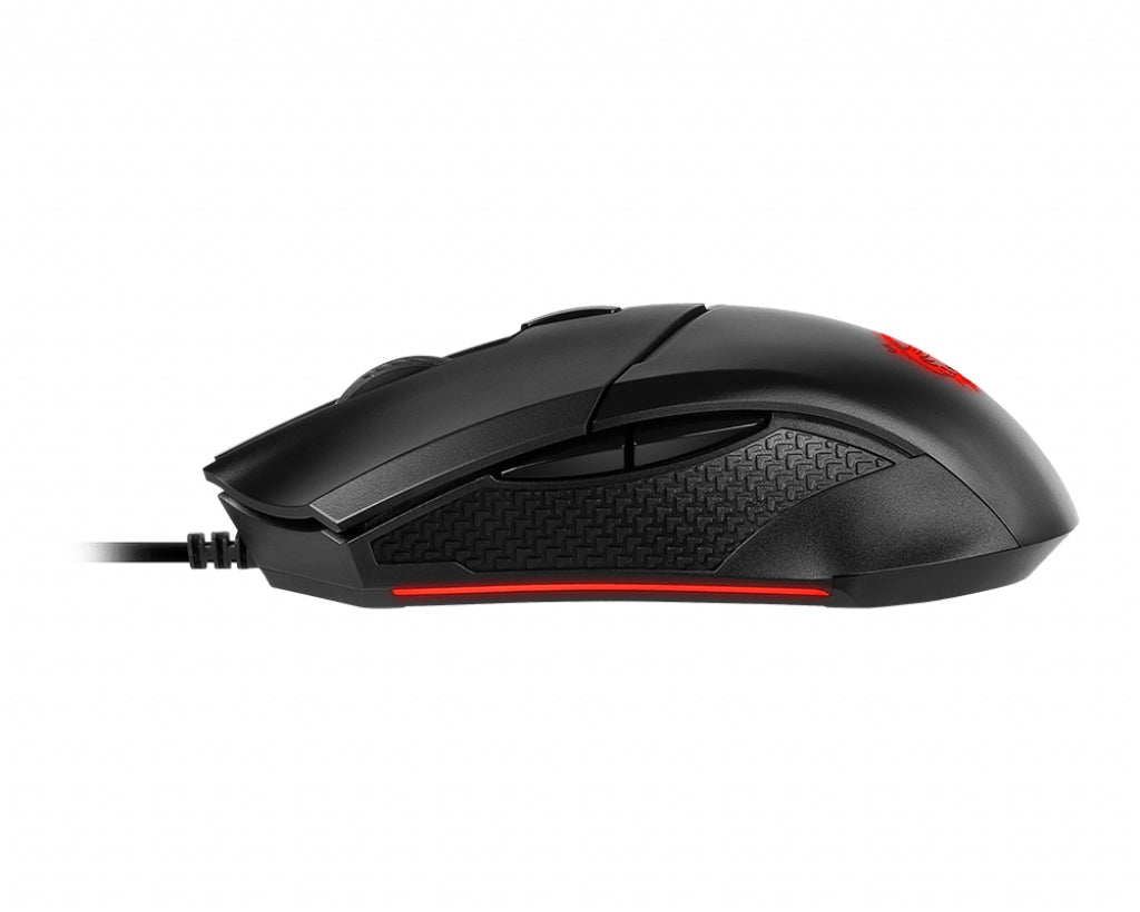 Mouse Gamer Msi Clutch Gm08 Usb Óptico 200/400/800/1600/3200 Dpi Negro