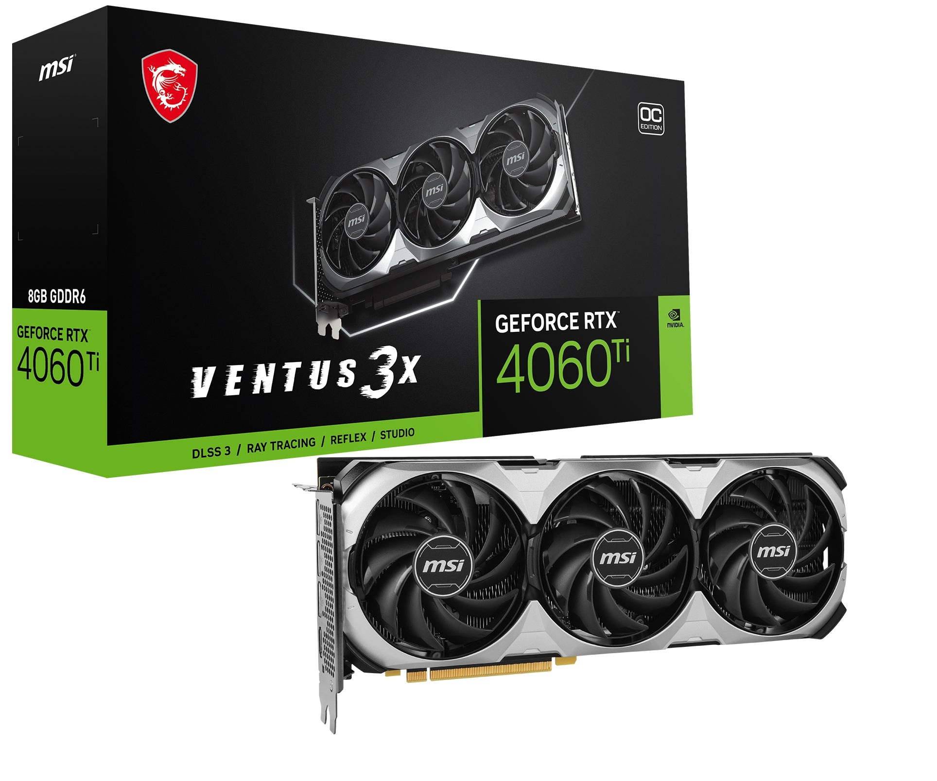 Tarjeta De Video Msi Nvidiageforce Rtx 4060 Ti Ventus 3X 8G Oc