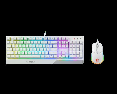 Kit Teclado Y Mouse Msi Gk30 Combo Vigor White Us