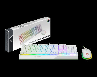 Kit Teclado Y Mouse Msi Gk30 Combo Vigor White Us