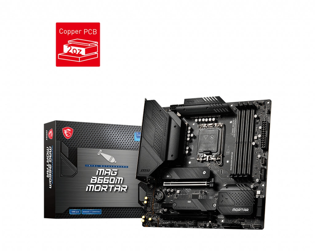 Tarjeta Madre Msi Mag B660M Mortar Soc 1700 Matx, 12Th Gen Intel Ddr5