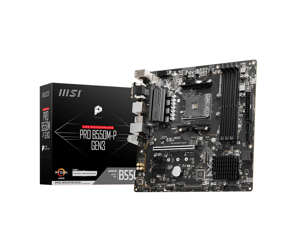 Motherboard Msi Pro B550M-P Gen3 Compatible Amd Ryzen 5000 Y 3000(No Con 3400G Ni 3200G) 4000 Series Microatx 128