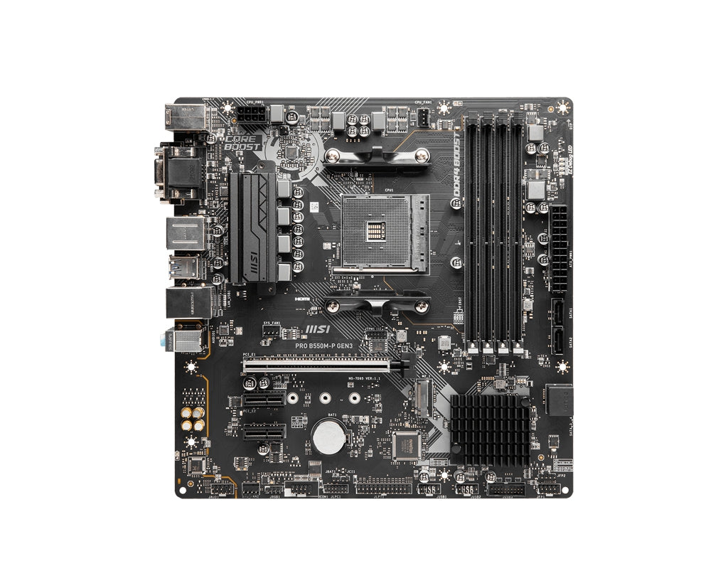 Motherboard Msi Pro B550M-P Gen3 Compatible Amd Ryzen 5000 Y 3000(No Con 3400G Ni 3200G) 4000 Series Microatx 128