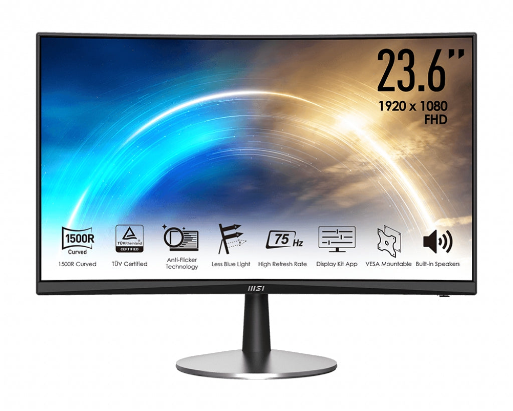 Monitor Msi Pro Mp242C 23.6" (1920 X 1080) Fhd 75 Hz-Altavoces-Curvo