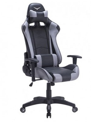 Silla Gaming Naceb Technology Soldier Gamer Negro/Gris Piel Sintética