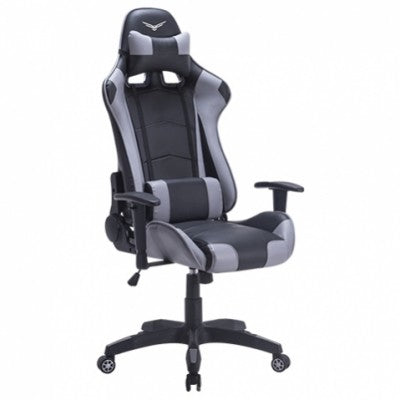 Silla Gaming Naceb Technology Soldier Gamer Negro/Gris Piel Sintética