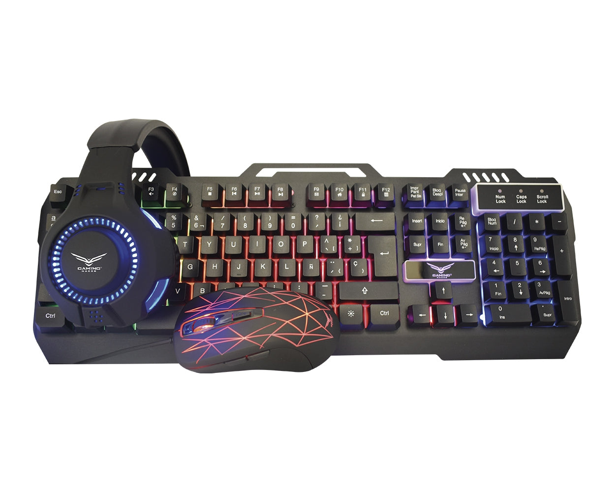 Kit Gamer Naceb Technology Na-0925 Usb Juego Alámbrico 2400 Dpi