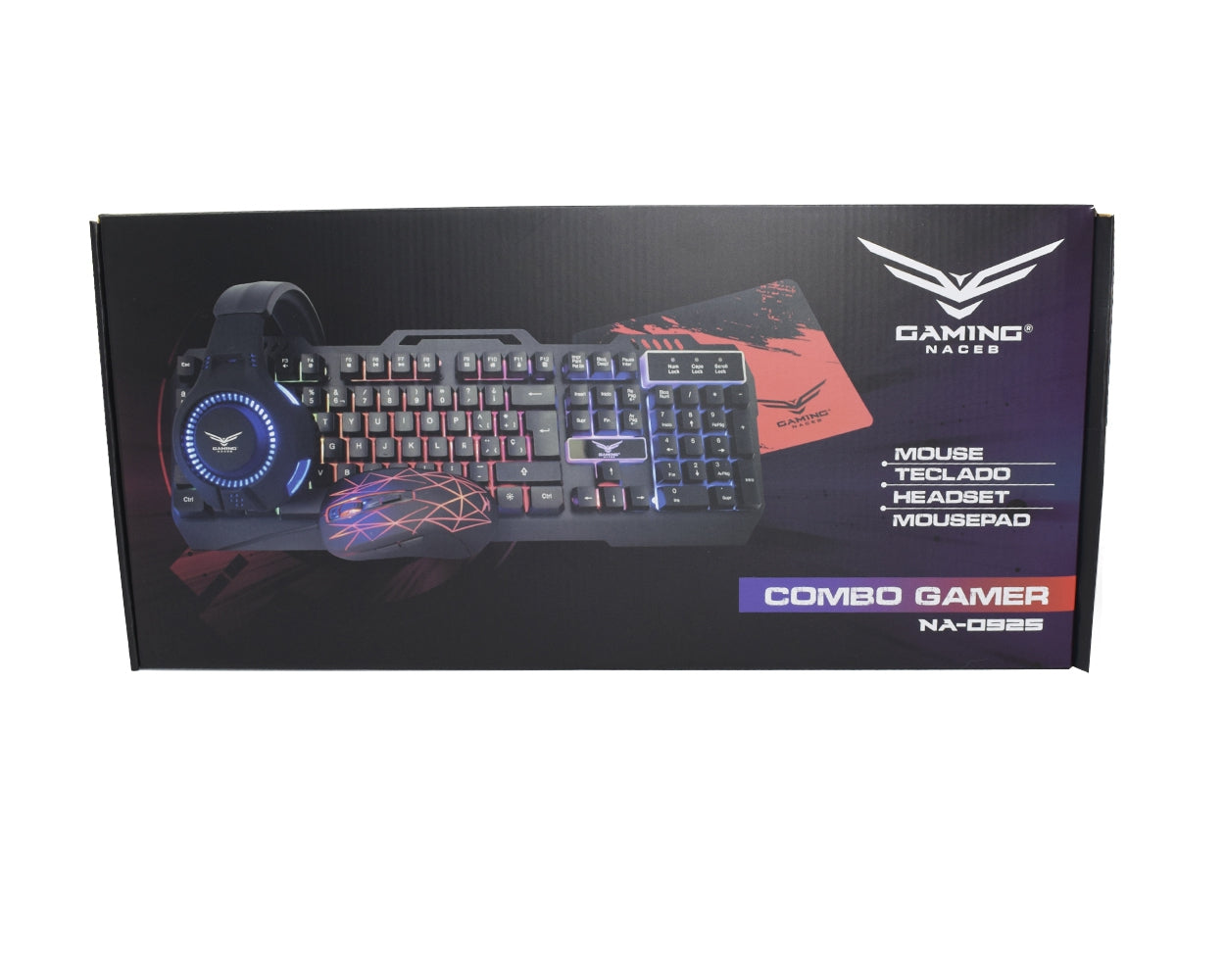 Kit Gamer Naceb Technology Na-0925 Usb Juego Alámbrico 2400 Dpi