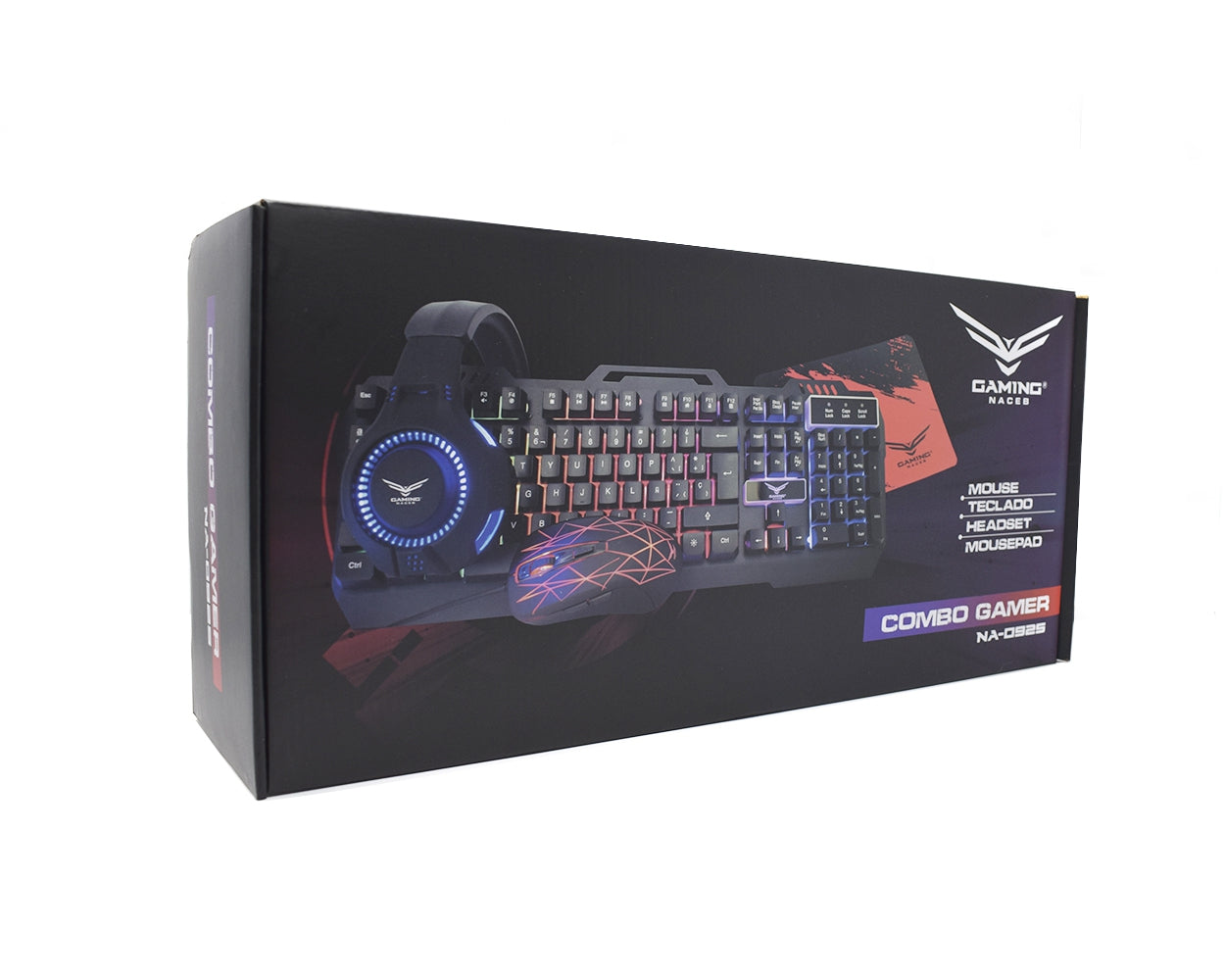 Kit Gamer Naceb Technology Na-0925 Usb Juego Alámbrico 2400 Dpi