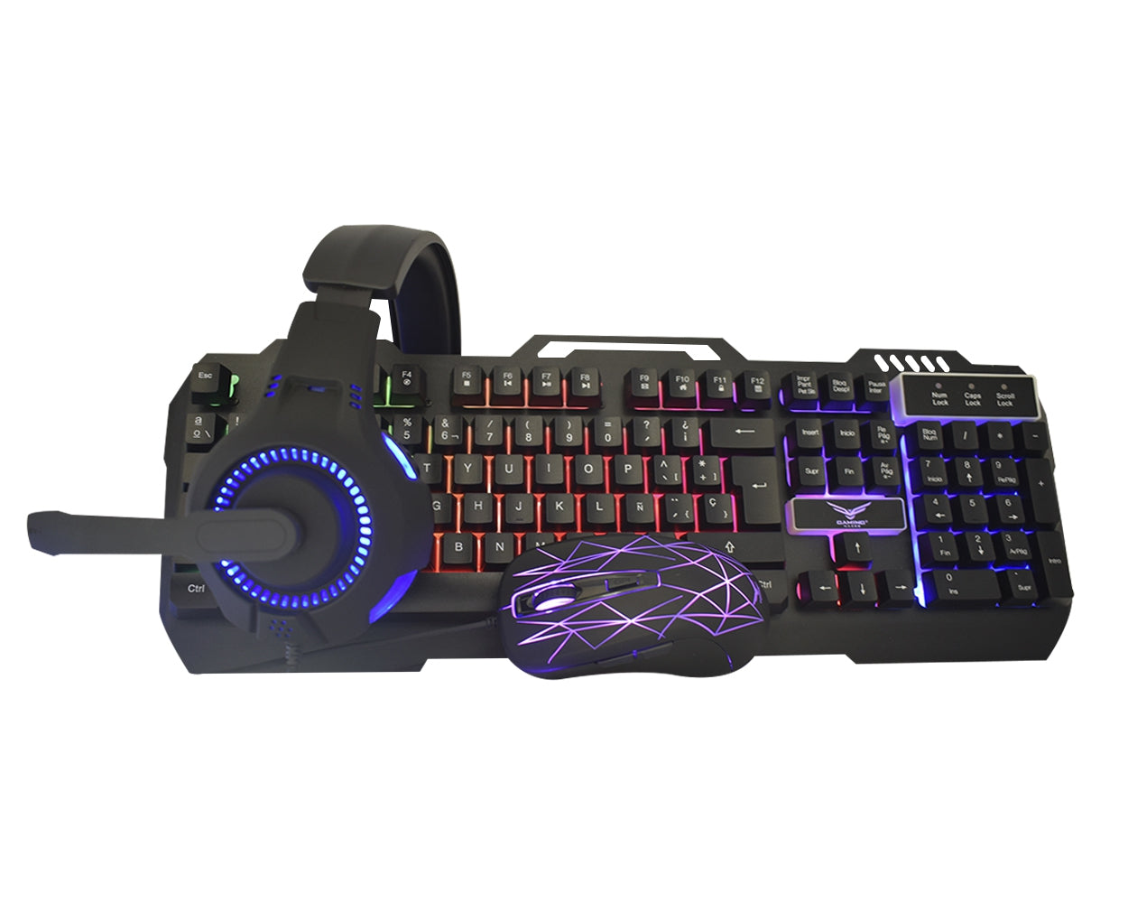 Kit Gamer Naceb Technology Na-0925 Usb Juego Alámbrico 2400 Dpi