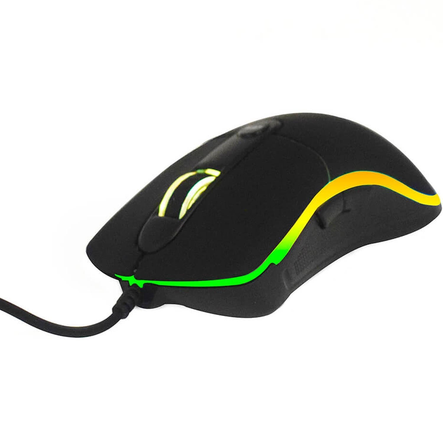 Mouse Gamer Naceb Technology Na-0933 Alámbrico Juego 1000/1600/2400/3200 Rainbow