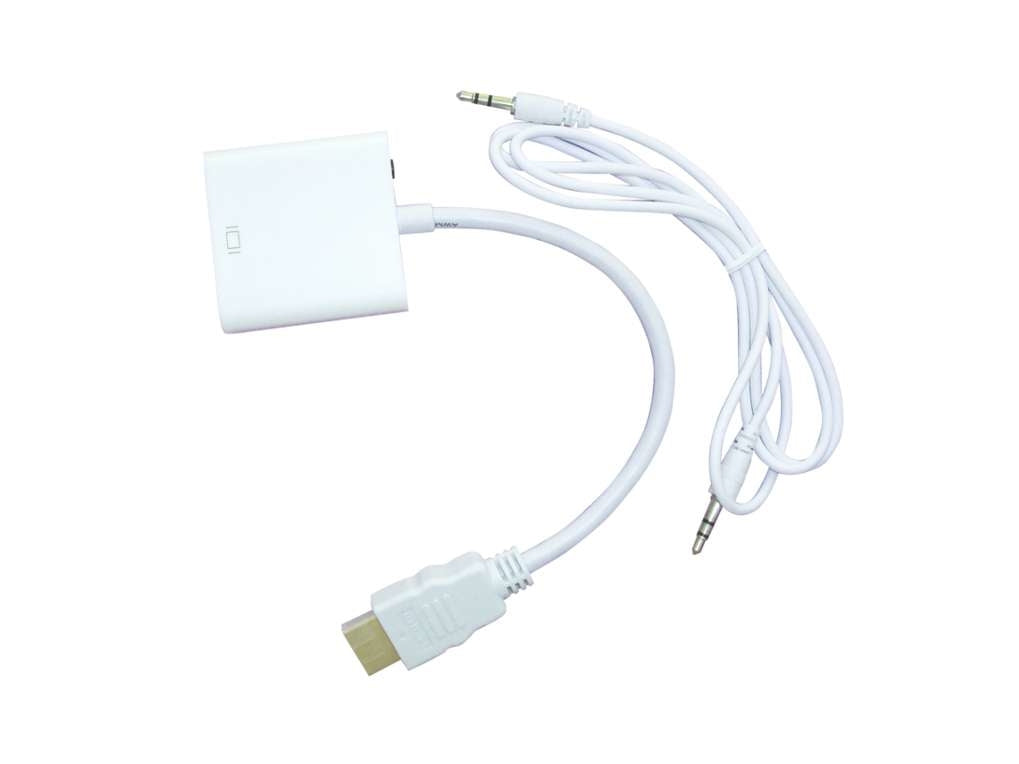 Convertidor Hdmi A Vga Naceb Technology Na-235 Hdmi/Vga Macho/Hembra Color Blanco