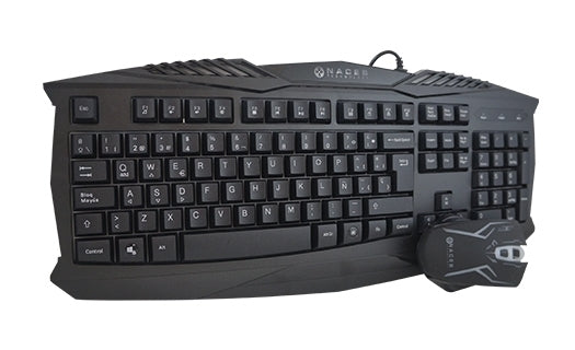 Kit De Teclado Y Mouse Gaming Naceb Technology Na-617 Usb Negro