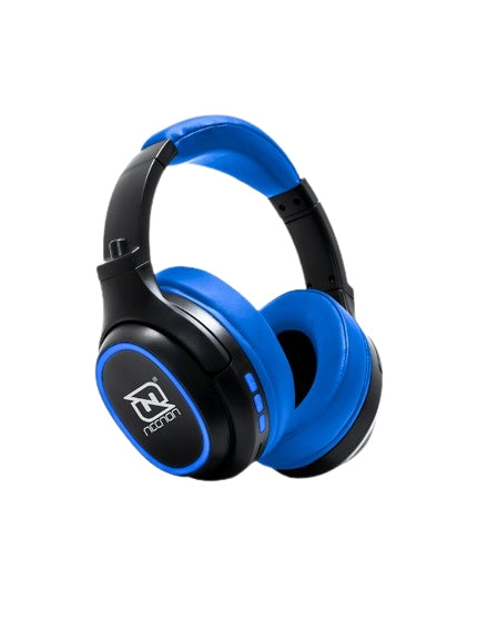 Audifonos Necnon Nbab0203Tc Over-Ear Bluetooth Nbh-02 Simulacion Cancelacion De Ruido 3.5Mm Radio Fm Micro Sd 3.5Mml Manos Libres Type Azul