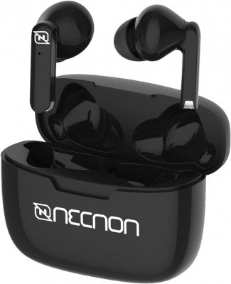 Audifonos Necnon Ntws-03 In-Ear Bluetooth 5.0 True Wireless Potencia Y Fidelidad 30Mah Con Caja De Carga 200Mah Indicador Led Negro