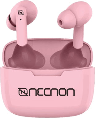 Audifonos Necnon Ntws-03 In-Ear Bluetooth 5.0 True Wireless Potencia Y Fidelidad 30Mah Con Caja De Carga 200Mah Indicador Led Rosa