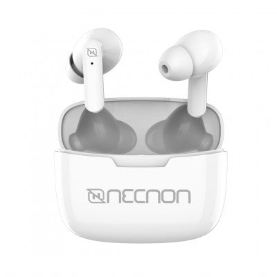 Audifonos Necnon Ntws-03 In-Ear Bluetooth 5.0 True Wireless Potencia Y Fidelidad 30Mah Con Caja De Carga 200Mah Indicador Led Blanco