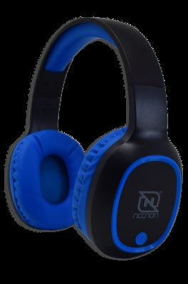 Audifonos Necnon Nbab042300 Over-Ear Bluetooth Nbh-04 Pro Alta Potencia Radio Fm Micro Sd 3.5Mml Manos Libres Negro/Azul