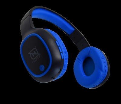 Audifonos Necnon Nbab042300 Over-Ear Bluetooth Nbh-04 Pro Alta Potencia Radio Fm Micro Sd 3.5Mml Manos Libres Negro/Azul