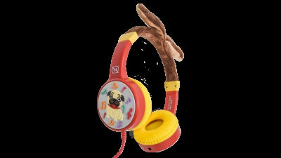 Audifonos Necnon Nbhk-Pug On-Ear Alambricos Kids Volumen Seguro 95Db 3.5 Mml Salida Audio 3.5Mml Hipoalargenico No Toxico Rojo