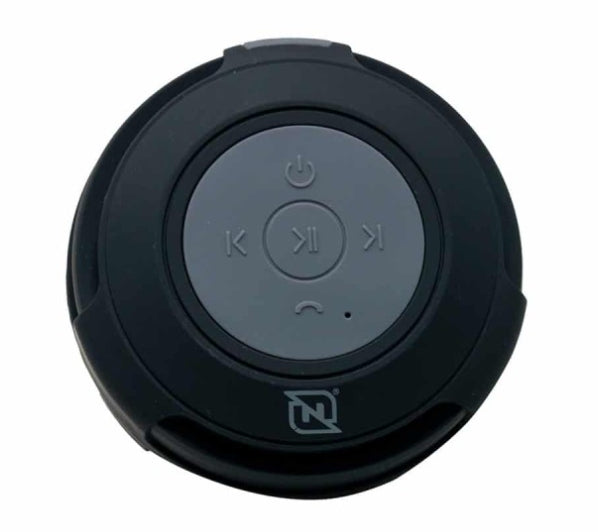 Bocina Necnon Nb-03W Pro Bluetooth Ventosa Resistente A Salpicaduras Ipx4 Radio Fm Lector Micro Sd Manos Libres Negro