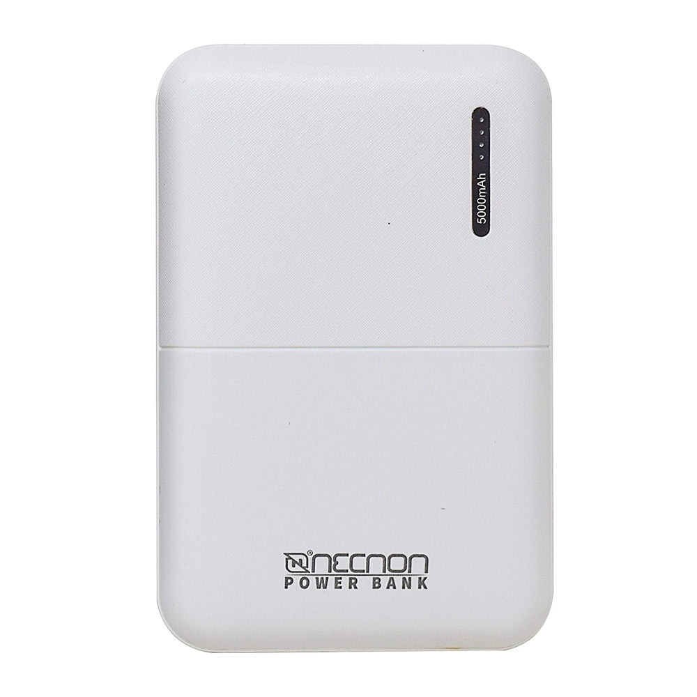 Powerbank Necnon Npw-05Fc 5000Mah Indicador Led Tipo C Blan Nbpb0512Fc