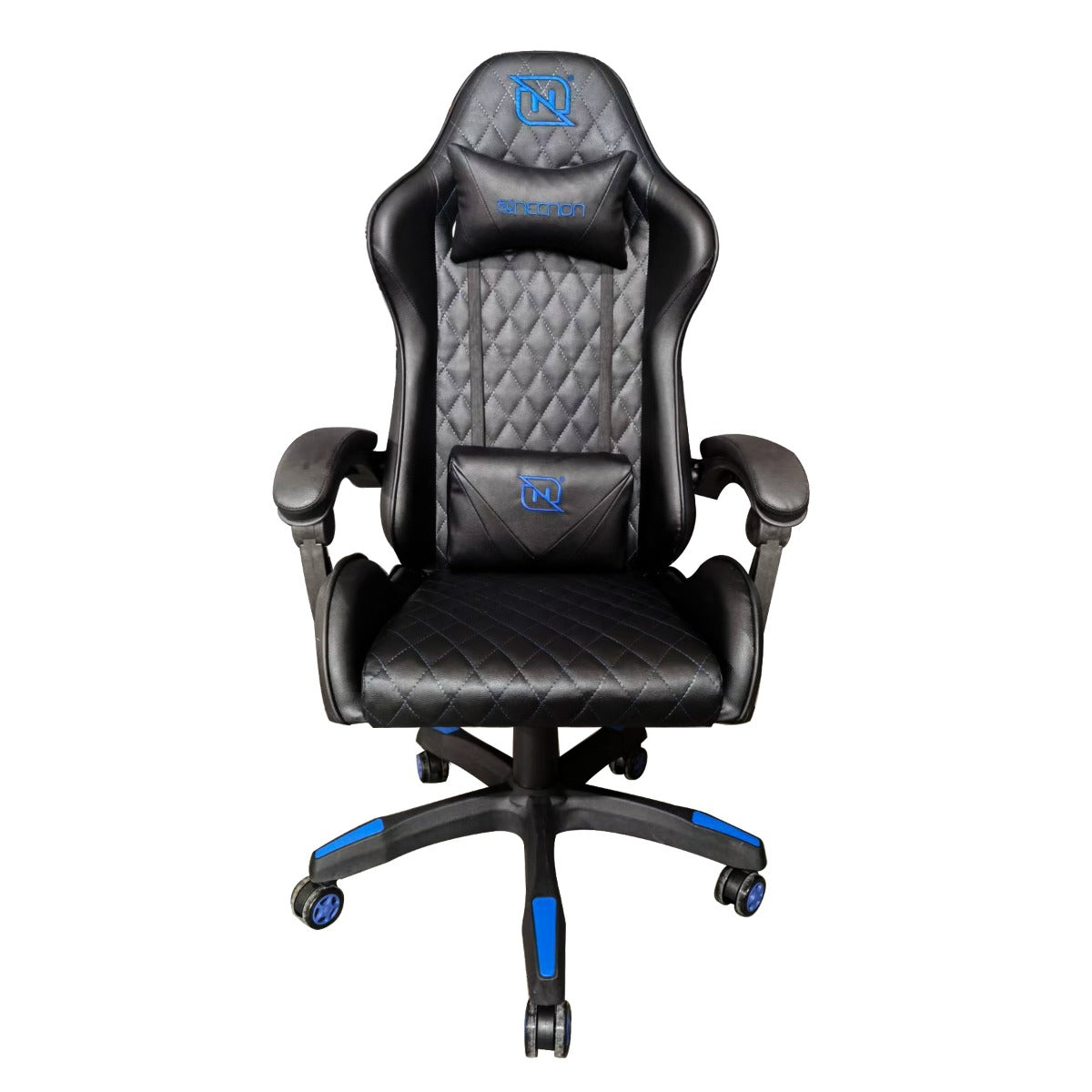 Silla Gamer Necnon Nsg-01 Foam Coj Lumbar/Cabeza Negro/Azul Nbsg0123C4