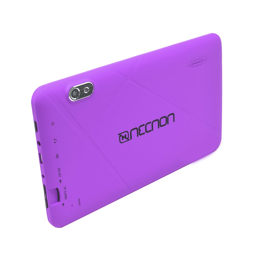 Tablet Necnon M002Q-2 2Gb Ram 16Gb Rom 7 Pulgadas Android 10 Cam Y 5 Mp Flash Funda Silicon Incluida Morada