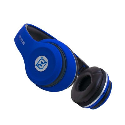 Audifonos Necnon Nbh-01 R Over-Ear Bluetooth Sonido Hi-Fi 3.5Mm Radio Fm Micro Sd 3.5Mml Manos Libres Rubberized Azul