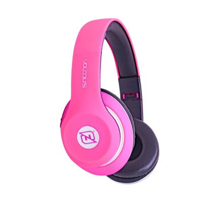 Audifonos Necnon Ncab0104Rz Over-Ear Bluetooth Nbh-01 Sonido Hi-Fi 3.5Mm Radio Fm Micro Sd 3.5Mml Manos Libres Rubberized Rosa