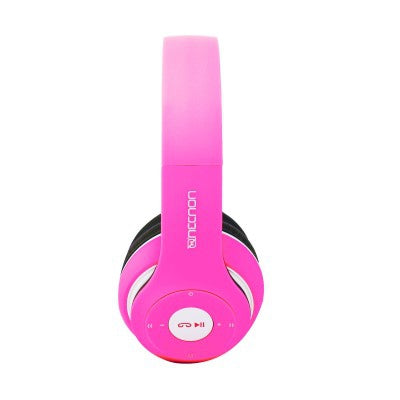 Audifonos Necnon Ncab0104Rz Over-Ear Bluetooth Nbh-01 Sonido Hi-Fi 3.5Mm Radio Fm Micro Sd 3.5Mml Manos Libres Rubberized Rosa