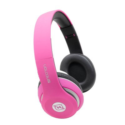 Audifonos Necnon Ncab0104Rz Over-Ear Bluetooth Nbh-01 Sonido Hi-Fi 3.5Mm Radio Fm Micro Sd 3.5Mml Manos Libres Rubberized Rosa