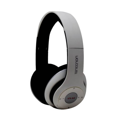 Audífonos Necnon Nbh-01 R Audifonos Over-Ear Bluetooth Sonido Hi-Fi 3.5Mm Radio Fm Micro Sd 3.5Mml Manos Libres Rubberized Blanco