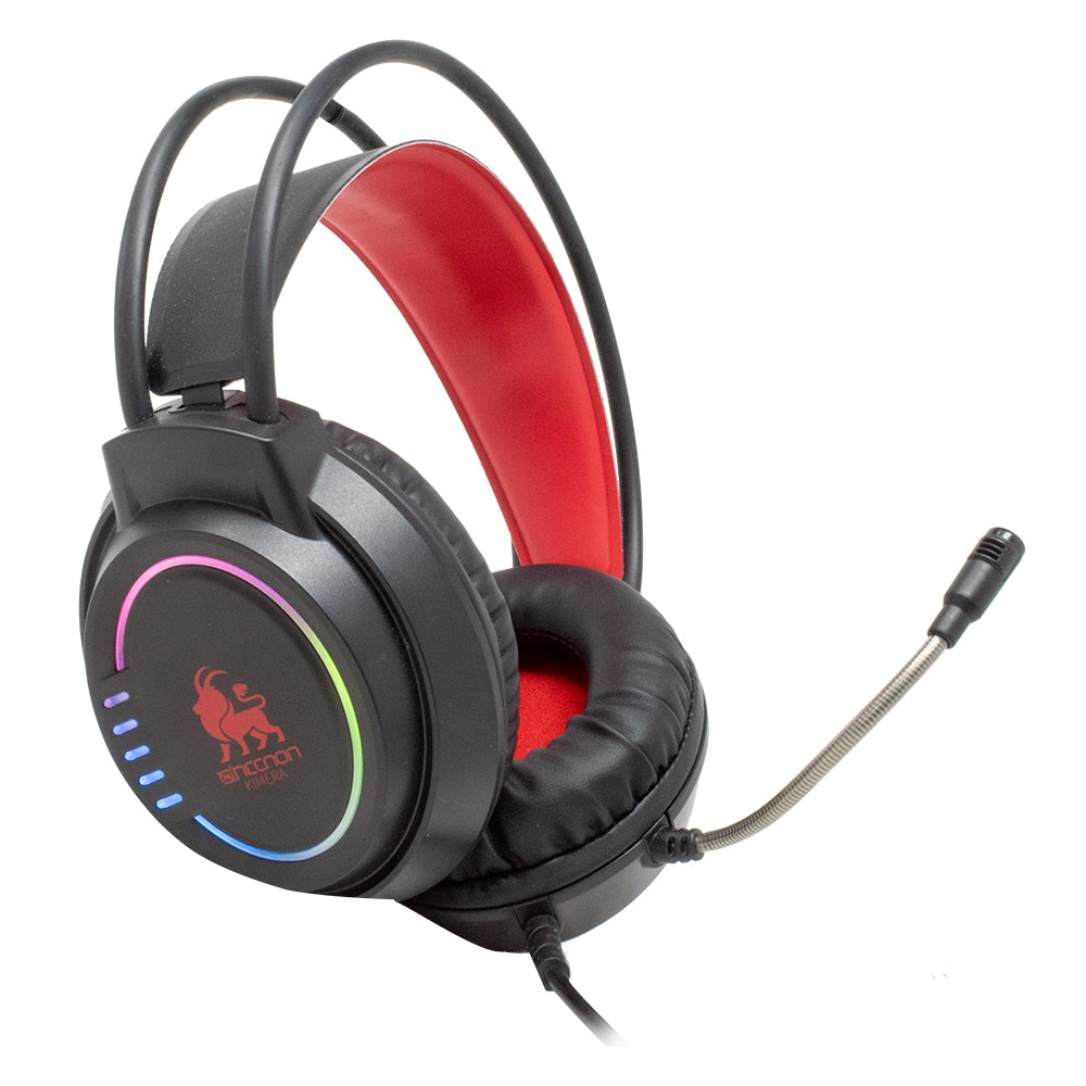 Audifonos Necnon Gaming Con Microfono Nbhg Kimera Negro/Rojo Ncagki02F